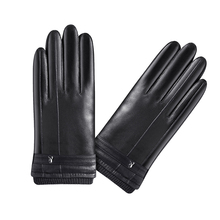 【花花公子】加绒加厚触屏皮手套