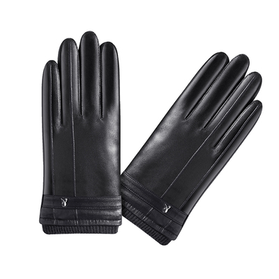【花花公子】加绒加厚触屏皮手套