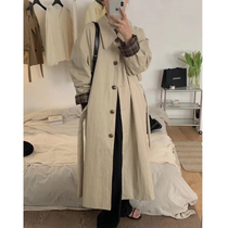 Windcoat Jacket Woman Little Guy 2022 New card Its color Spring and autumn in long style Han wind great clothes design High level