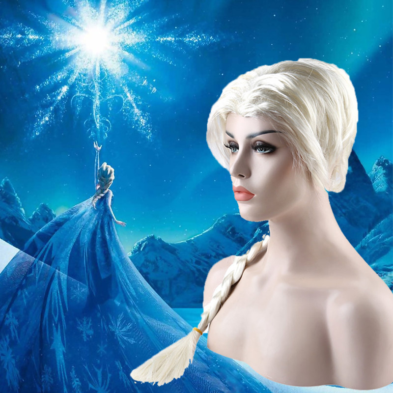 Frozen Elsa Queen Wig Elsa Princess Elsa adult child girl COS show wig accessories