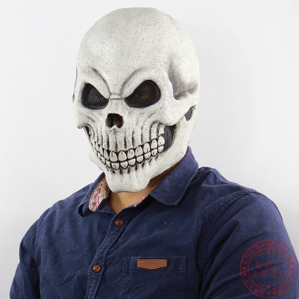 Halloween Skull skull head mask Scary Headgear Death God Cos Evil Spirits Knight Bar Ghost House Secret Room Escape