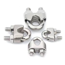 304 stainless steel U-shaped chuck wire rope chuck locking rope clip wire wire clip buckle cat claw buckle