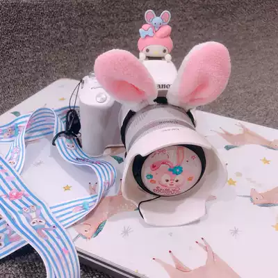 Canon 200D 200D2 M50 M6 M200 Camera accessories Baby bag Cartoon rabbit lens ring hood