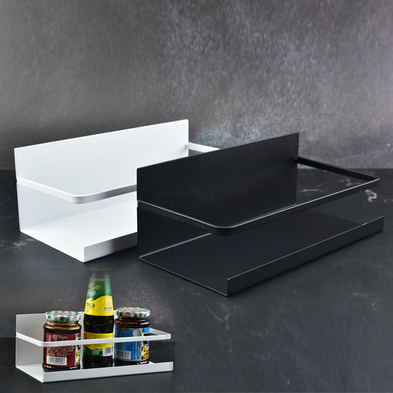 Magnet Adsorption Refrigerator Shelve Stainless Steel Monolayer Containing Layer Shelf Free to punch Home Makeup Room Kitchen Shelve