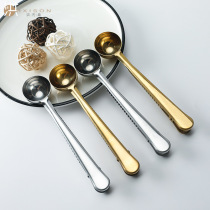 304 stainless steel coffee long - handle stirring spoon with two - use tea milk powder packed sealed clamp creative Korean spoon