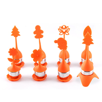 Tea ball filter silicone creative silicone tea artifact outdoor convenient carrying bubble lotus leaves