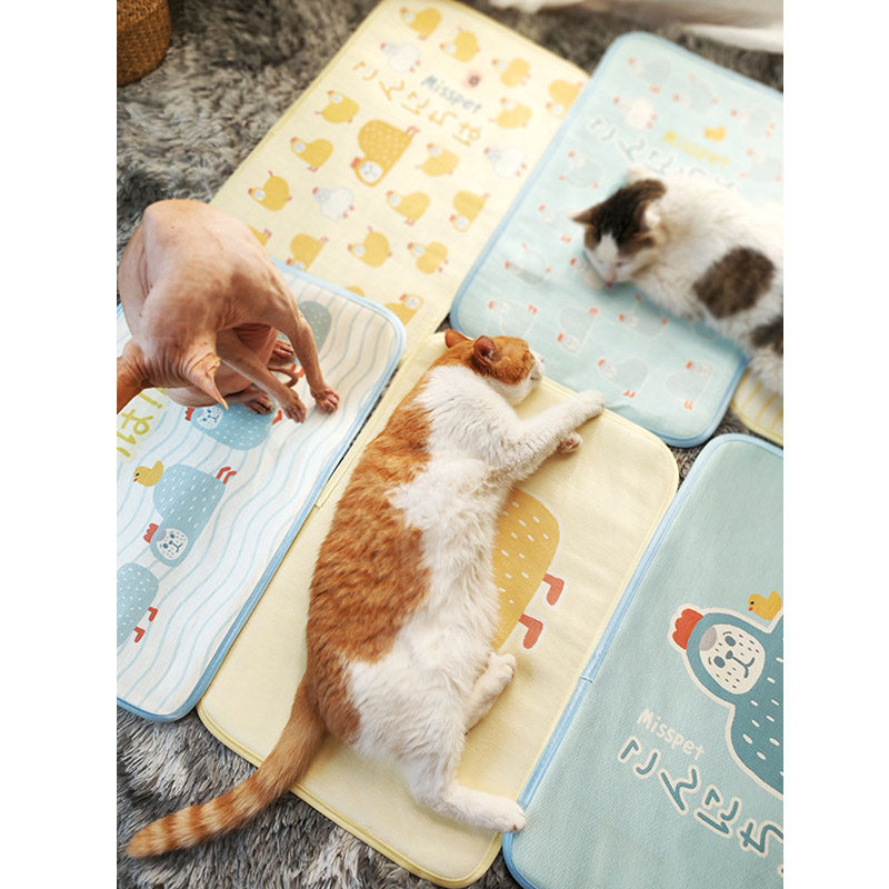 One cat food misspet summer pet cat and dog ice silk mat ice pad cooling pad large cool