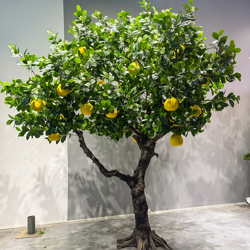 Large Artificial Pomelo Tree, Lemon Tree, Wishing Tree, Hotel Indoor and Outdoor Landscaping, Green Plant Decoration, Fake Tree, Window Display Props