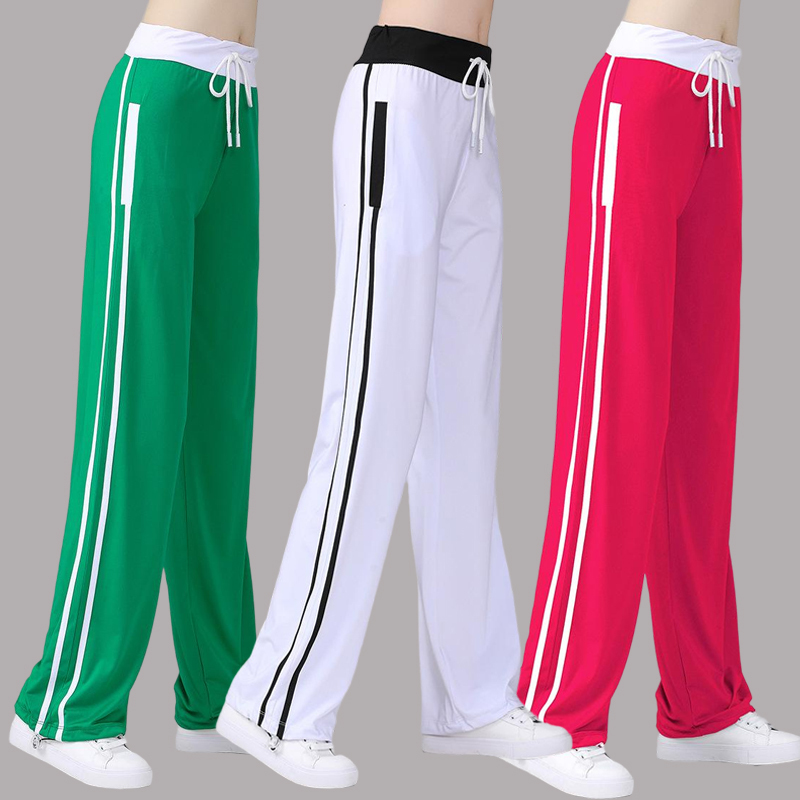 Spring and Summer Square Dance Pants for Women, New Quick-Drying Dance Trousers, Middle-Aged and Elderly Fitness Dance Running Sports Straight-Leg Pants Spring and Summer Square Dance Pants for Women, New Quick-Drying Dance Trousers, Middle-Aged and Elderly Fitness Dance Running Sports Straight-Leg Pants