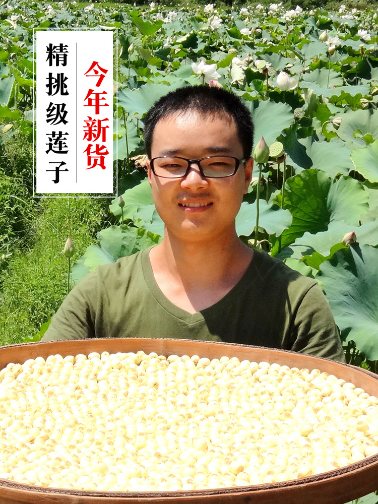 2021 new goods Xiaojiang selected Jianning handmade lotus seeds dry goods cored sulfur-free farm white lotus seeds Jianlian 250g