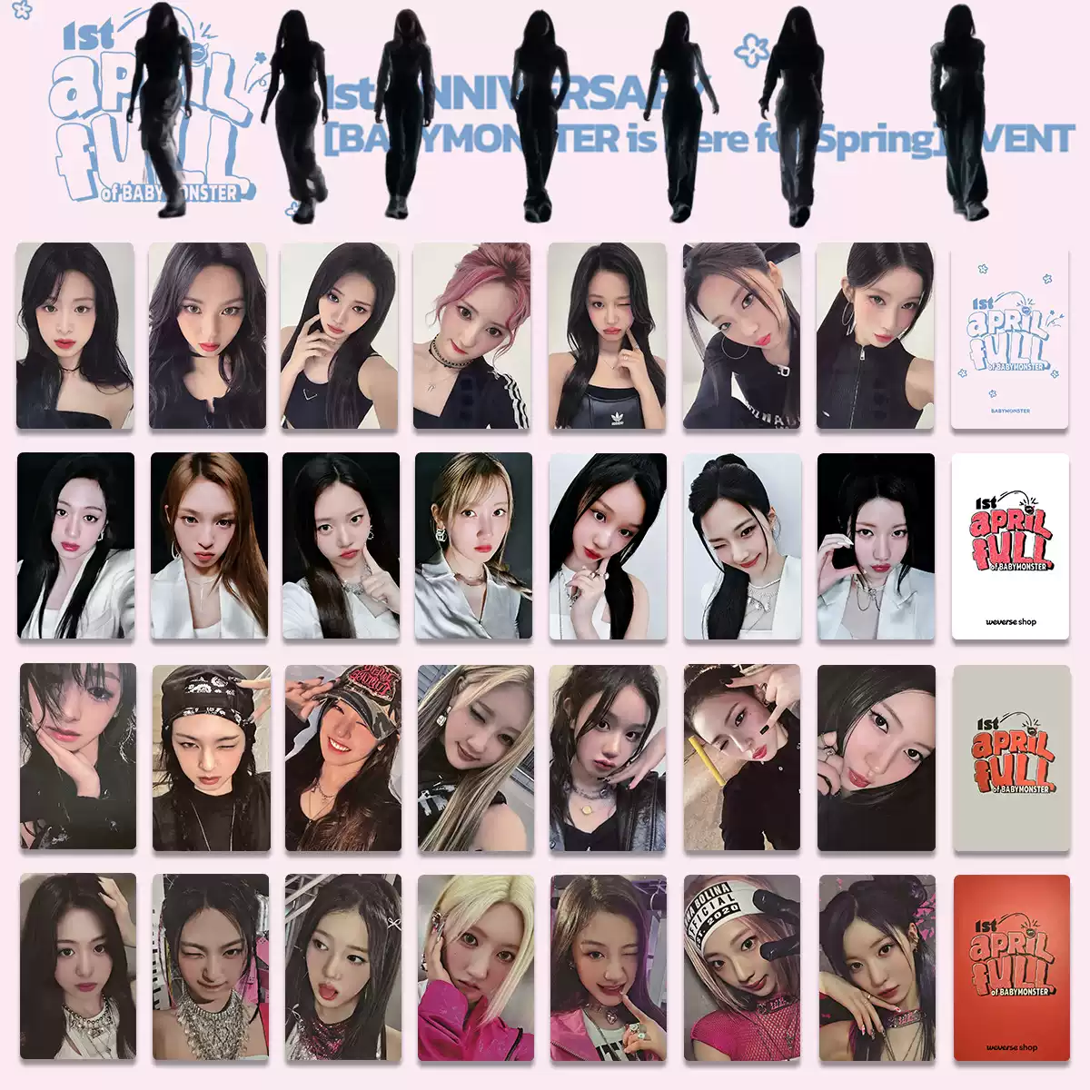 BABYMONSTER一周年特典小卡1st ANNIVERSARY春日照片卡PB WVS官方周边7