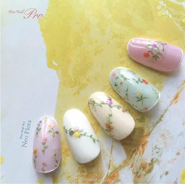 Sha Nail Pro美甲貼紙日本進口春夏新品清新碎花光療甲指甲貼片