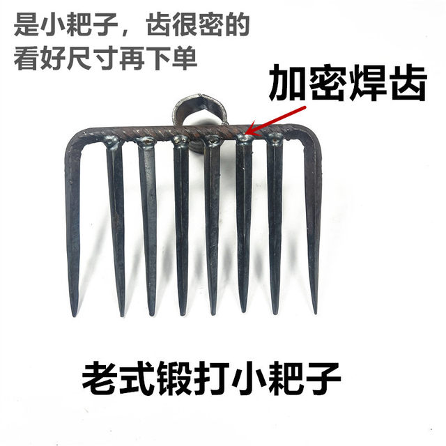 Liushun steel hoe small rake multi-functional grass pulling