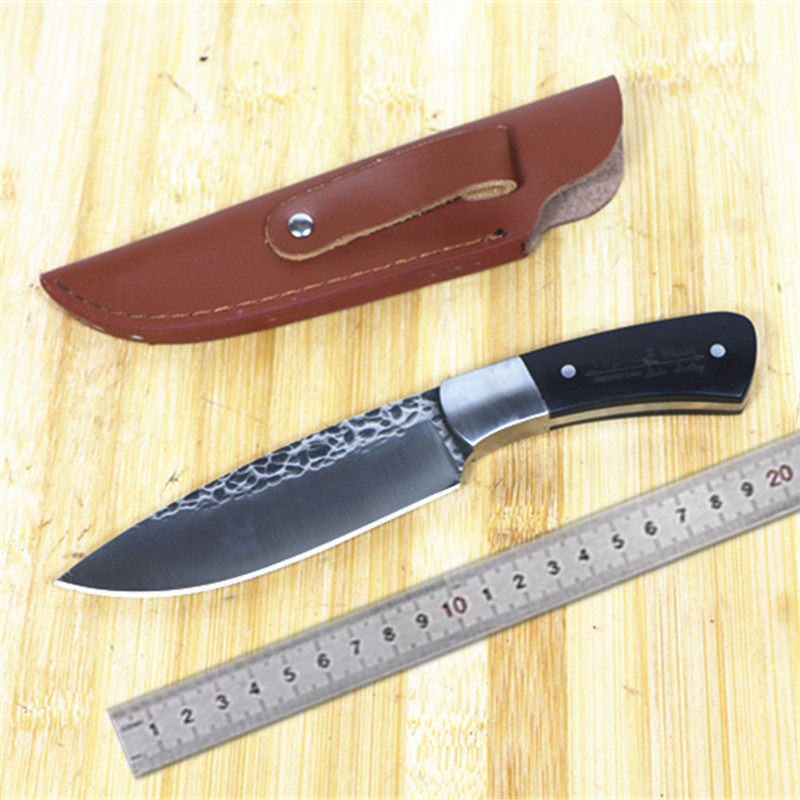Household carbon steel fruit knife kitchen knife melon fruit knife vegetable knife peel portable with scabbard with leather case cut meat