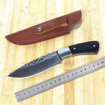 Household carbon steel fruit knife Kitchen knife melon knife Vegetable knife Peel will carry scabbard with leather sleeve to cut meat