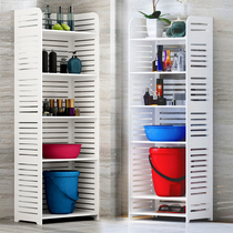 Toilet shelf floor-to-ceiling bathroom floor-to-ceiling waterproof shelf toilet compartment artifact