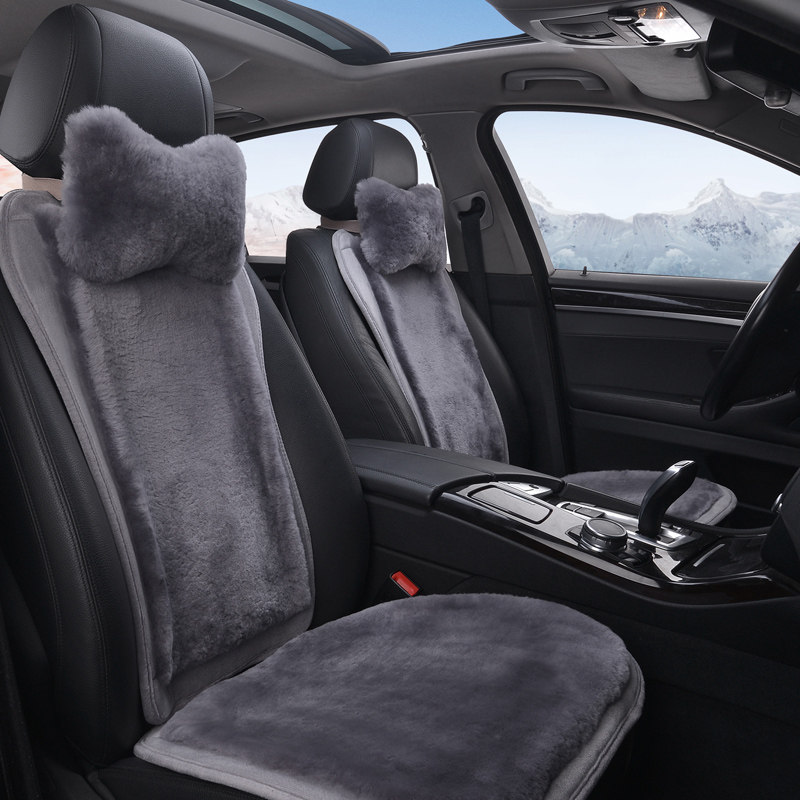 Wool car seat cushion winter fabric small waist BMW1 series 3 series 525Lx1x3 single short plush? Chair cushion
