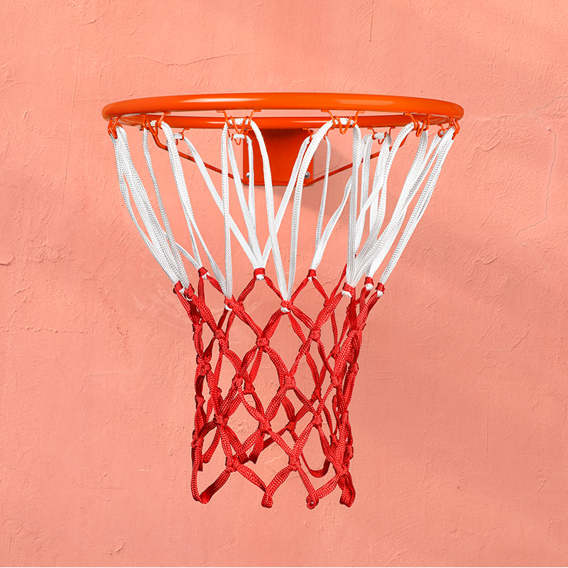 Thickened Nets Professional Basketball Nets Nets Standard Basket Nets Nets Circle Circle Net Red White 2 Only 13 Dunk Nets