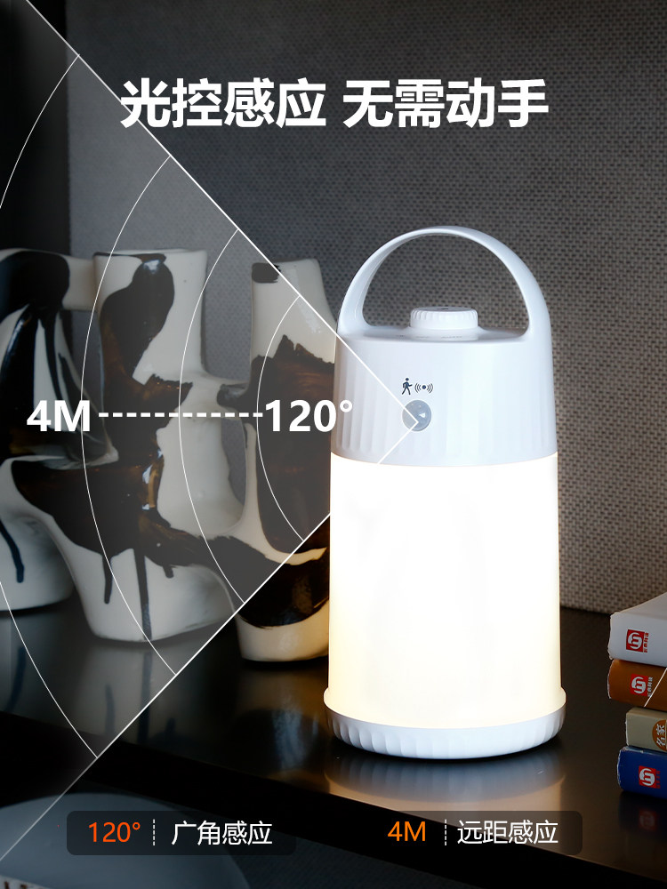 Portable Night Light, Human Body Sensor Light, Portable Outdoor Camping Atmosphere Light, Emergency Lighting, Bedroom Sleep Bedside Light