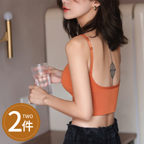 U-shaped card back underwear online popular women's vest summer bottoming cushion small camisole outerwear top