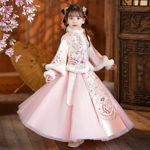 Детское демисезонное зимнее ханьфу, китайский стиль, увеличенная толщина