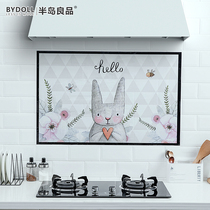 ins wind kitchen anti-oil sticker thickened waterproof high temperature resistant hearth with self-adhesive tile cabinet range hood wallpaper