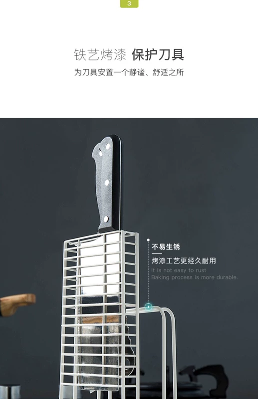 Bán đảo tốt sản phẩm miễn phí đấm nhà bếp kệ chặt thớt đũa đũa nhà bếp cung cấp dao giữ kệ lưu trữ - Phòng bếp chảo rán