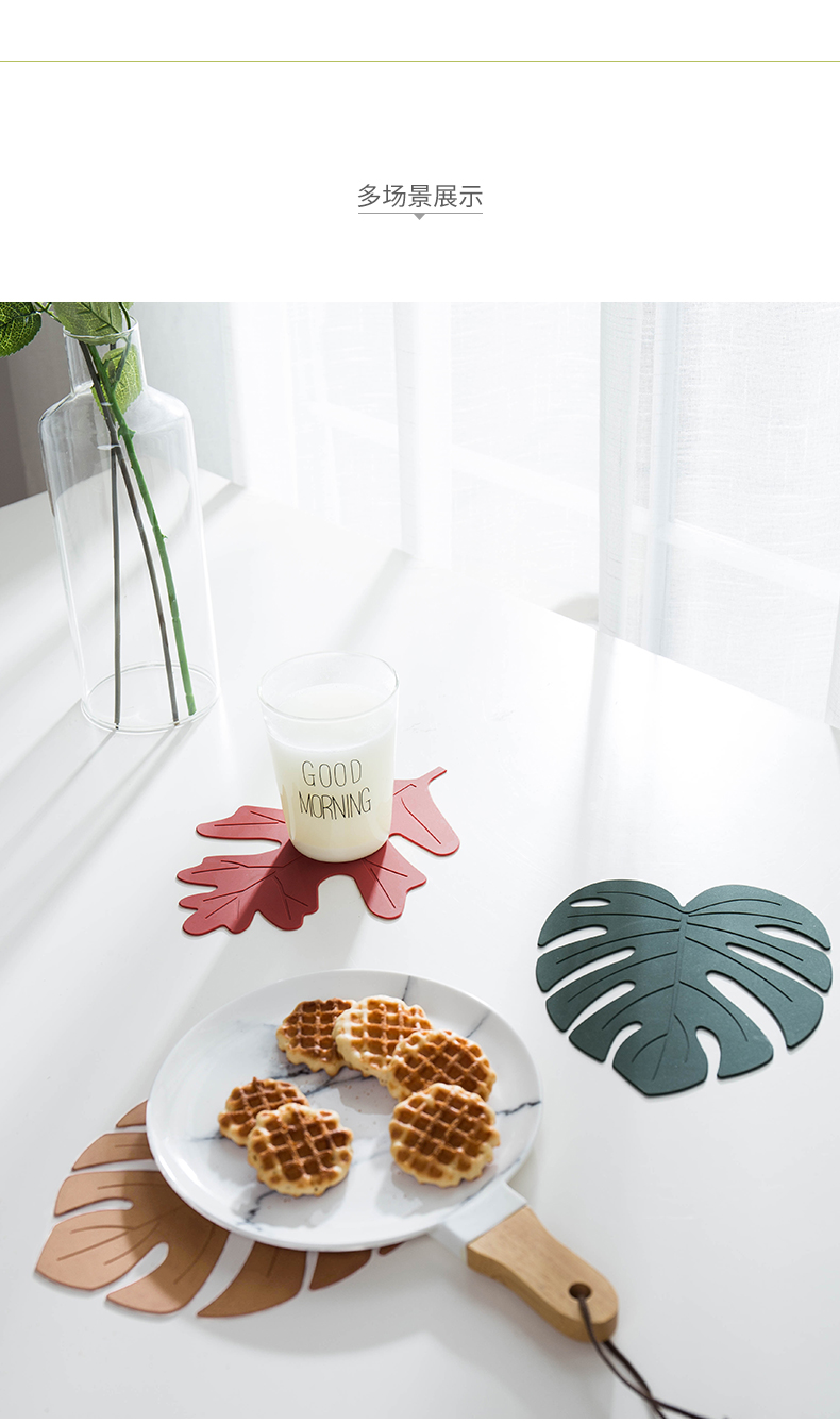 4 được trang bị cách nhiệt nhà bếp silicone chống nóng nồi mat mat bảng chống trượt mat bát mat cup sáng tạo nhiệt độ cao Bắc Âu - Khăn trải bàn mẫu khăn trải bàn