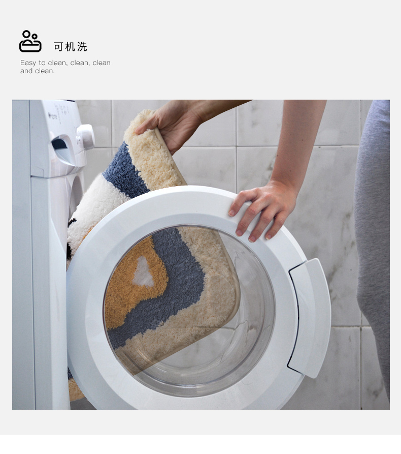 Phòng tắm dày chống trượt mat cửa mat phòng tắm cửa mat nhà thảm hấp thụ mat phòng tắm cửa mat - Thảm sàn chiếu xốp gấp gọn