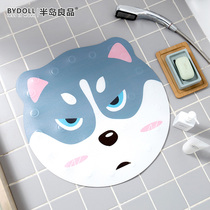 ins bathroom anti slip mat cartoon firewood dog type cute trendy toilet shower mat bath mat