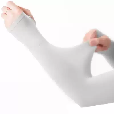 Summer Ice Silk sunscreen sleeve gloves female anti-UV thin extended ice cool men arm arm guard daylight sleeve