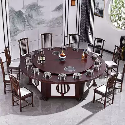 Hot pot table induction cooker integrated one person one pot smokeless hot pot table restaurant with hotel Electric dining table big round table