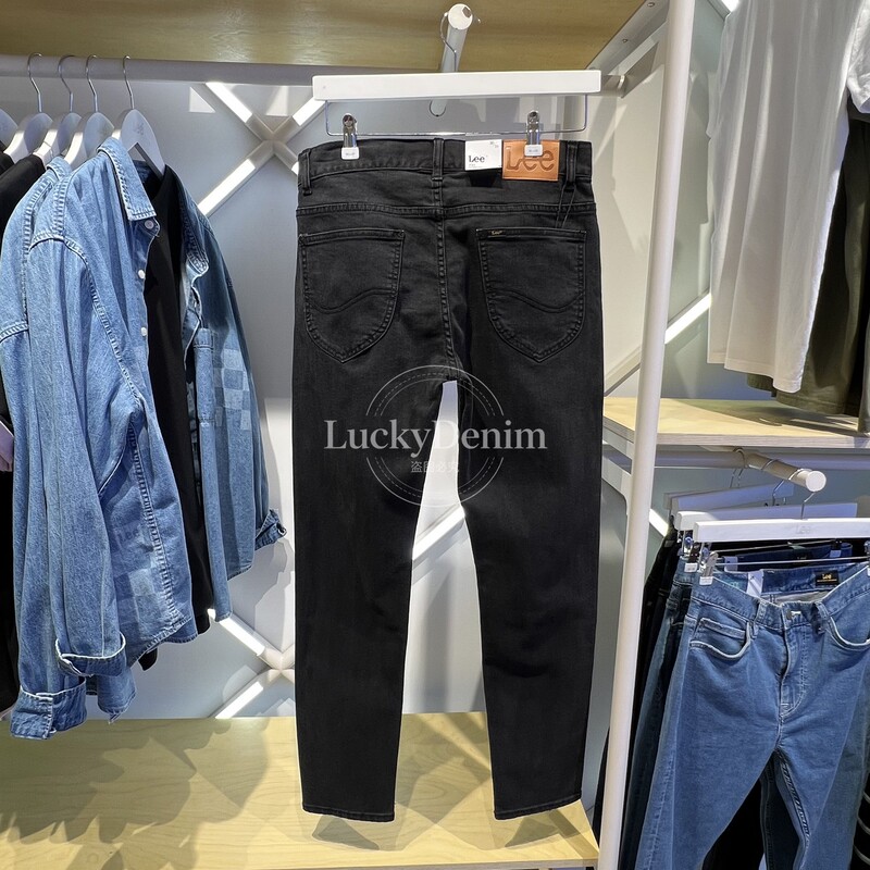 Lee Men's Black Slim-Fit Mid-Rise Straight-Leg Jeans with Zipper Lmb1007313Ys00F-A03017 Lee Men's Black Slim-Fit Mid-Rise Straight-Leg Jeans with Zipper Lmb1007313Ys00F-A03017