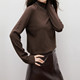 White sweater 2025 winter new women's slimming temperament basic base versatile half turtleneck sweater