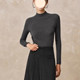 [Seamless One-Piece] Half-High Collar Knit Sweater for Women, Autumn/Winter 2025 New Style, Slim Fit Base Layer Top