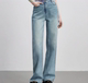 003 High-Waisted Jeans for Women 2023 Autumn High-Quality Floor-Length Straight-Leg Pants Slimming Narrow Wide-Leg Pants