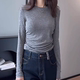 White Long-Sleeve T-Shirt for Women, Autumn 2025 New Style, Simple Slim Fit, Flattering and Comfortable Base Layer Top