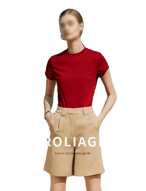 Just Need It to Be Simple! Peruvian Imported Heavyweight Mercerized Pima Cotton T-Shirt for Women, Exquisite Ready-To-Wear t