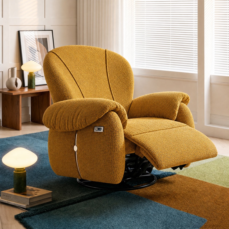 Meow Armchair Electric Sofa Chair Mid-Century Style Fabric Removable and Washable Swivel Sofa Small Apartment Living Room Leisure Chair Meow Armchair Electric Sofa Chair Mid-Century Style Fabric Removable and Washable Swivel Sofa Small Apartment Living Room Leisure Chair