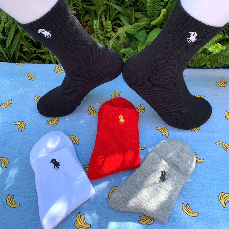 Socks male and female midcylinder socks badminton cotton socks Sweat And Breathable Running Basketball Thickened Towel Bottom Sports Tennis Socks