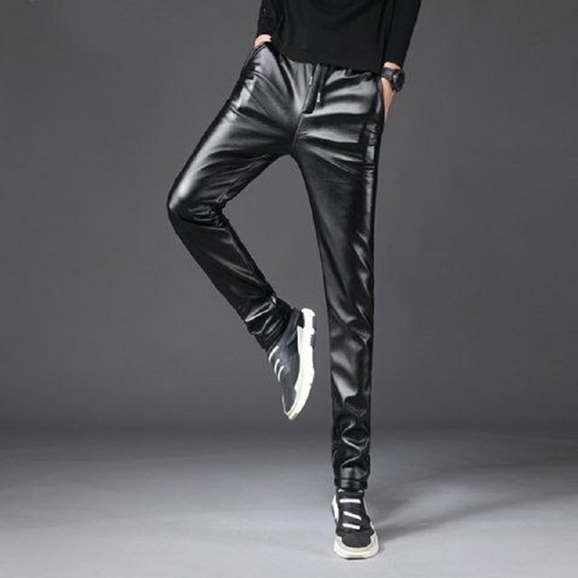 ໂສ້ງຂາສັ້ນຜູ້ຊາຍລົດຈັກແບບກະທັດຮັດແບບກະທັດຮັດ elastic waist Korean style trendy motor windproof and waterproof trousers small feet autumn and winter pants