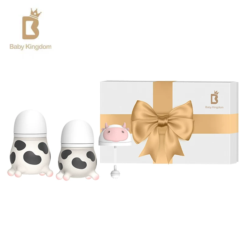 Силиконовая бутылочка для кормления babykingdom для новорожденных, стеклянная для грудного вскармливания, набор, широкое горло