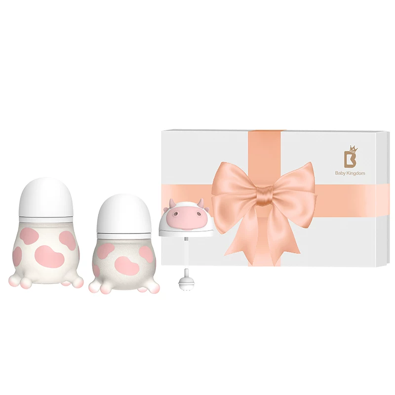 Силиконовая бутылочка для кормления babykingdom для новорожденных, стеклянная для грудного вскармливания, набор, широкое горло