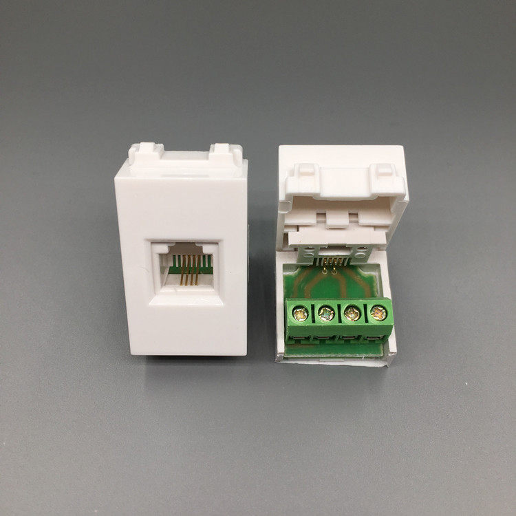 Type 128 switch ground plug module RJ11 phone model 4 core voice phone socket free of call-Taobao