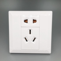 Five-hole 16A power socket two-stage three-stage two-hole 10A plus three-hole 16A switch panel concealed 86 type