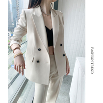 High-level sense fried street suit suit suit female English style 2021 Spring and Autumn new professional fashion temperament goddess Fan suit