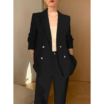 Fried Street Suit Suit Woman 2021 Winters new Sister Fashion Temperament The Goddess Van Advanced Senses Casual Little West Suit