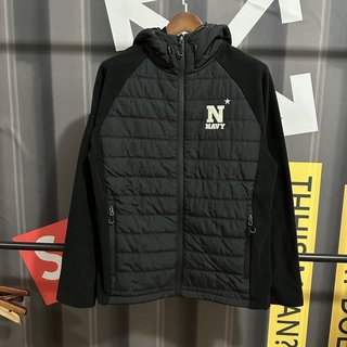 Export ncaa outdoor american sports men's ultra-light fleece splicing casual jacket running fitness cotton jacket