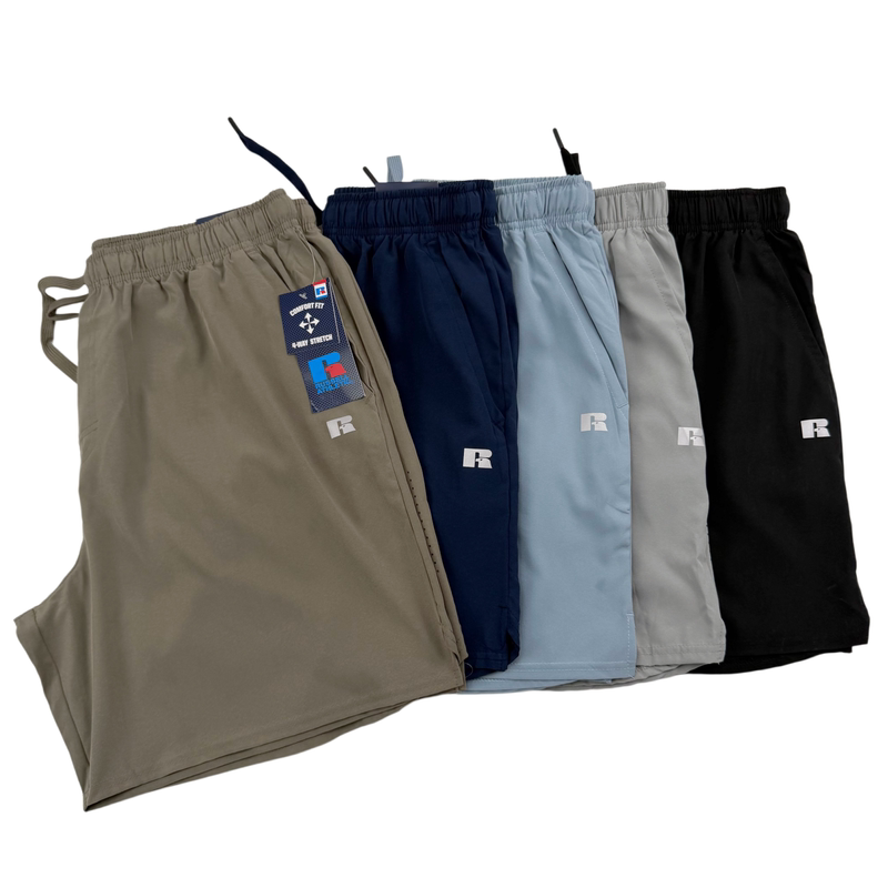 North American Single-Layer Summer Stretch Sports Quick-Dry Shorts, Ultra-Light, Breathable, Sweat-Absorbent, Quick-Dry Running Fitness Quarter Pants