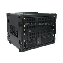 XJTS-8U10U PE rotomolded plastic flight case power amplifier instrument communication audio and video guide station vehicle cabinet